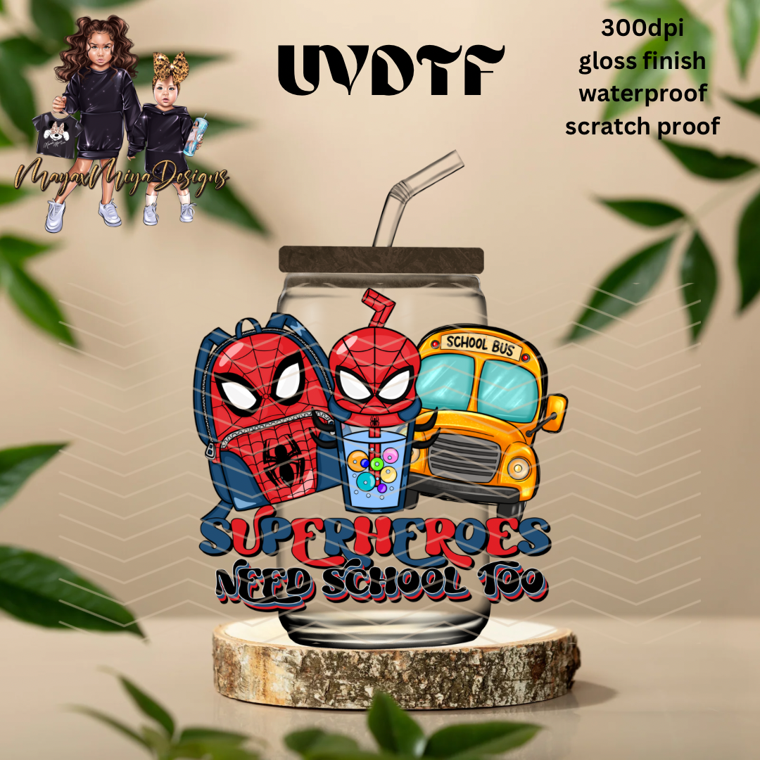 SPIDEY SCHOOL UVDTF DECAL