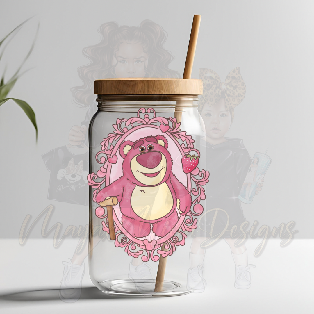 T STORY PINK BEAR UVDTF DECAL