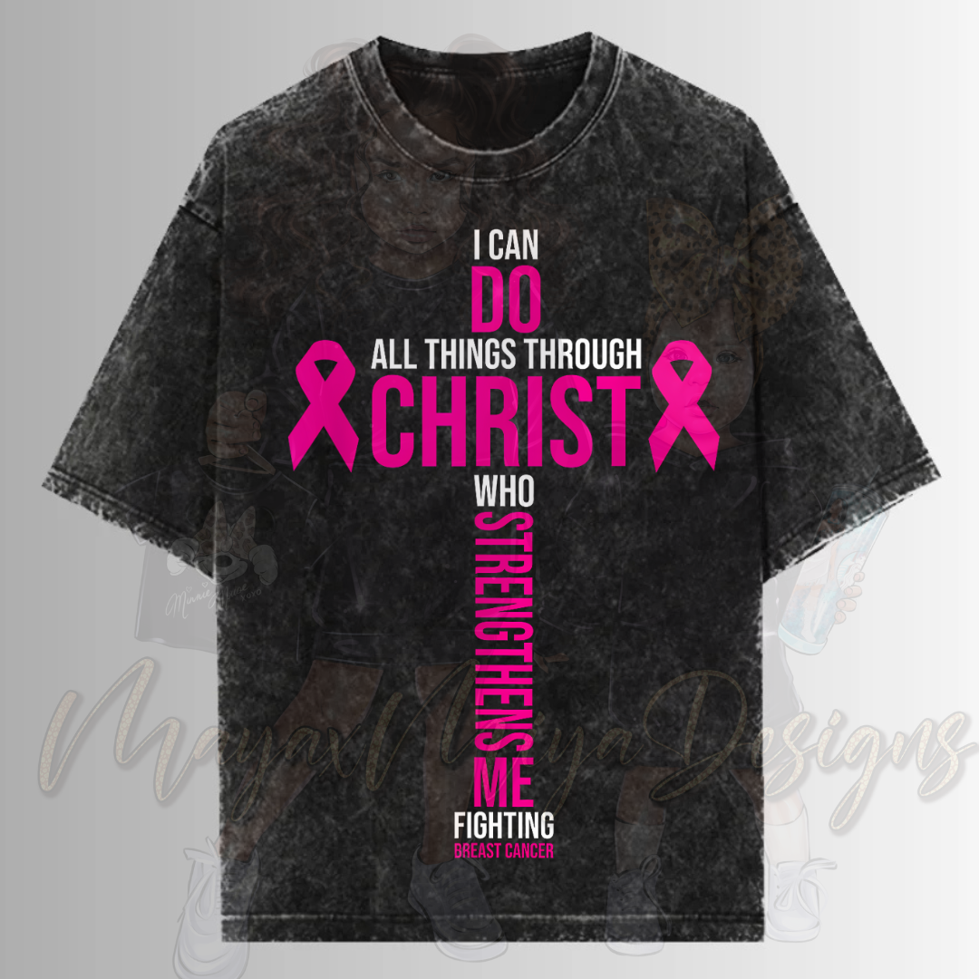 I CAN DO ALL THINGS THROUGH CHRIST BRST CNCER AWRENESS DTF TRANSFERS