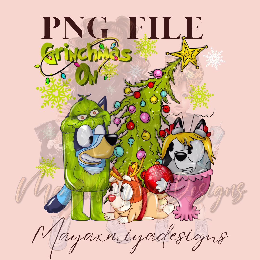 BLUE GRINCHMAS PNG