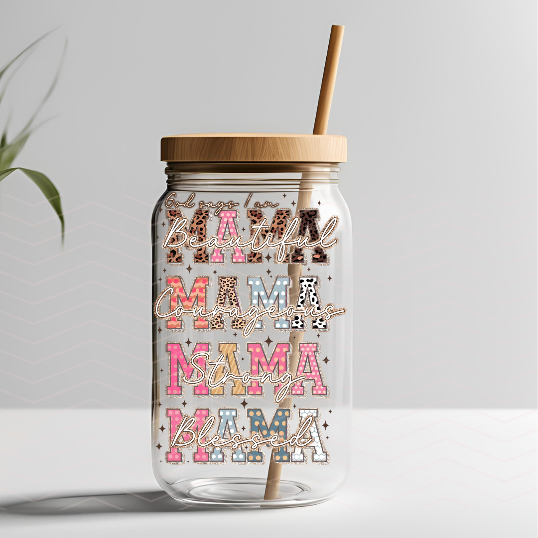 BLESSED MAMA UVDTF DECAL