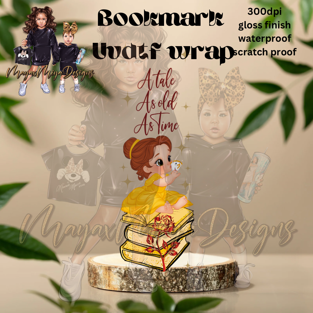 PRINCESS B TALE AS OLD AS TIME UVDTF BOOKMARK