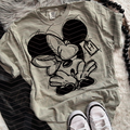M GIRL MOUSE BLACK & WHITE DTF TRANSFERS