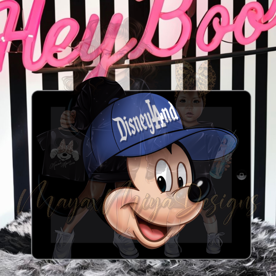 M MOUSE DLAND BLU HAT PNG