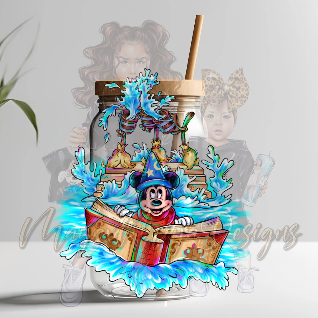 M MOUSE WIZARD IN WATER UVDTF DECAL
