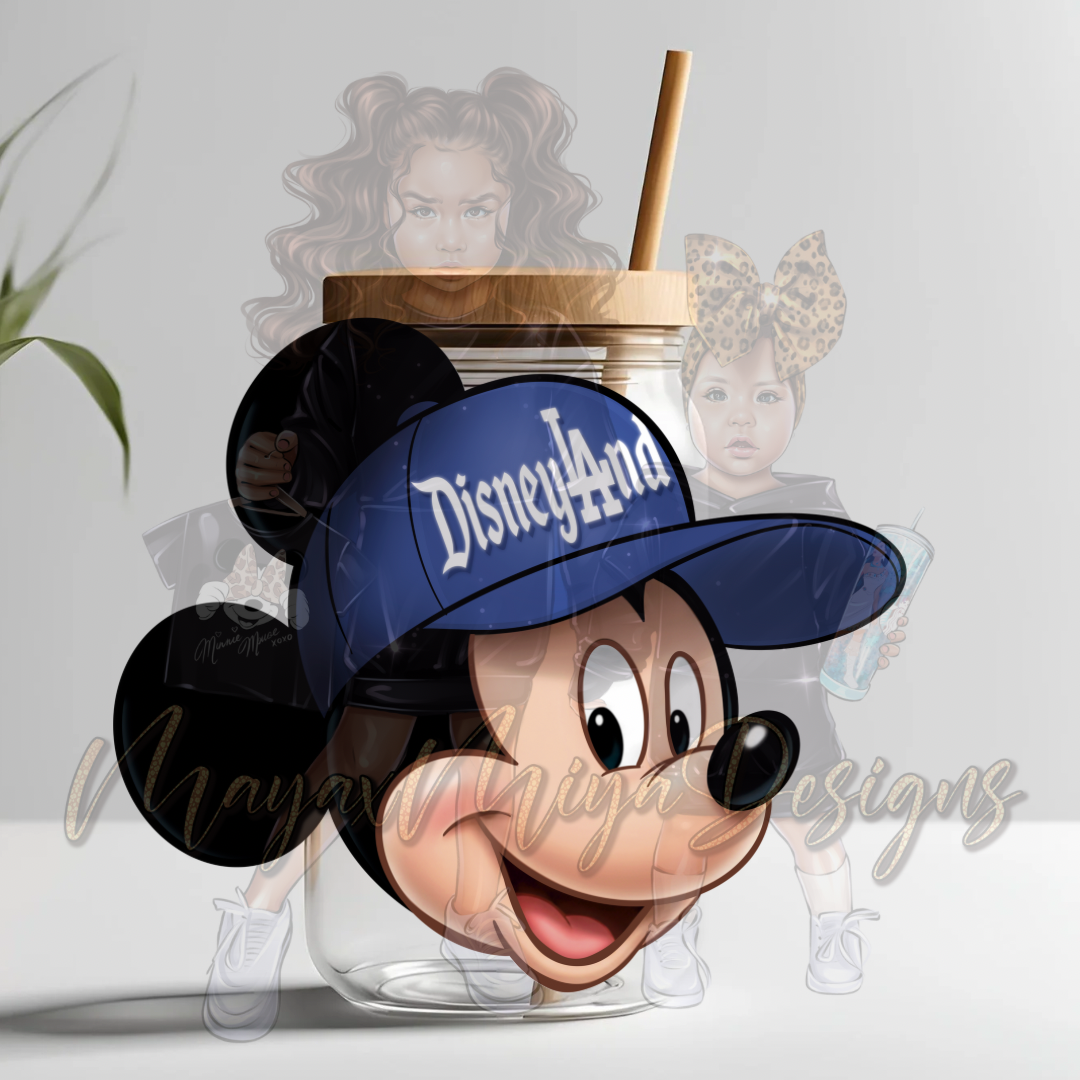 M MOUSE DLAND BLU HAT UVDTF DECAL