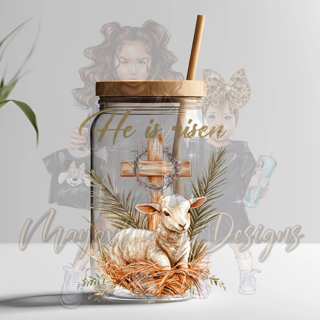 THE LORD IS RISEN UVDTF DECAL