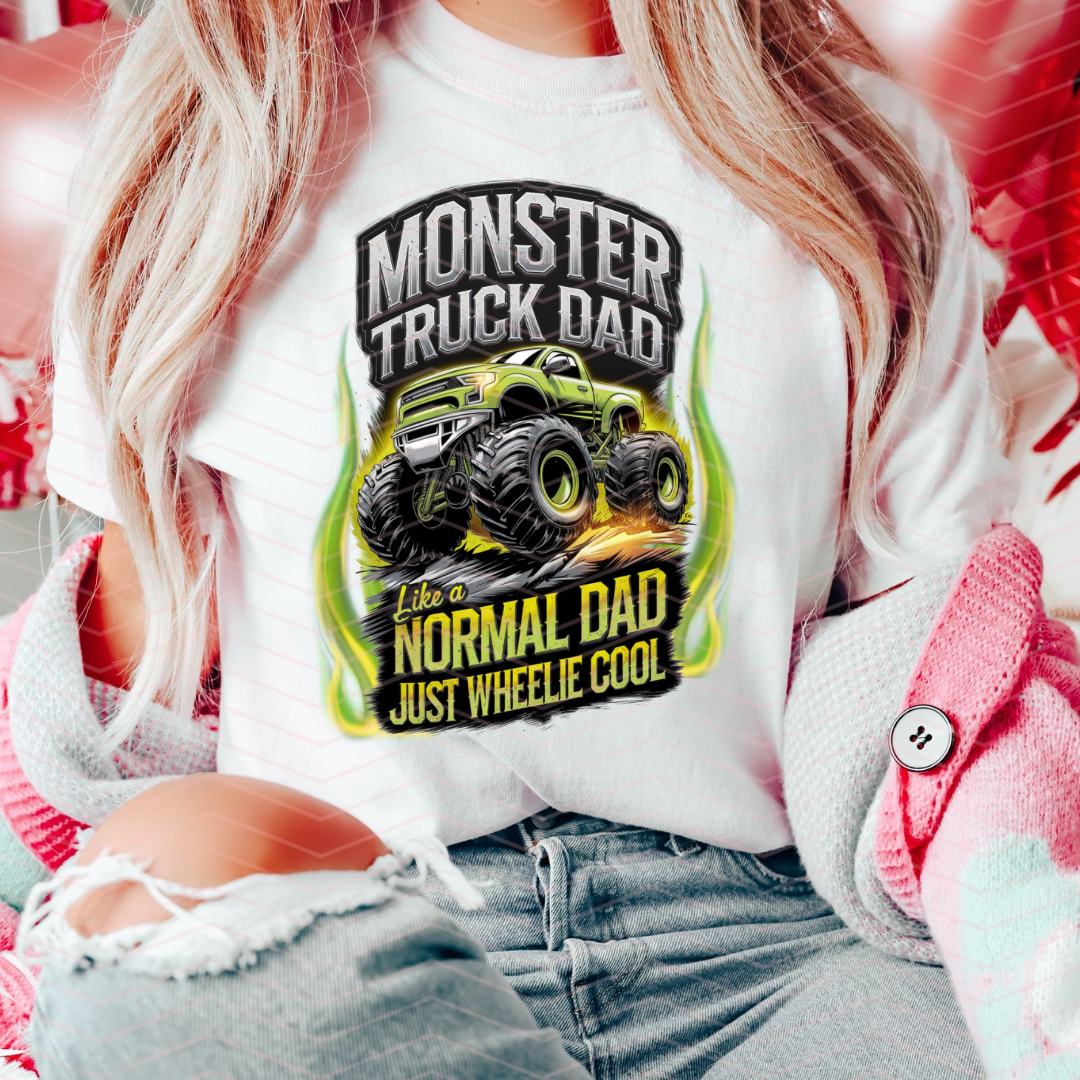MONSTER TRUCK DAD DTF TRANSFERS