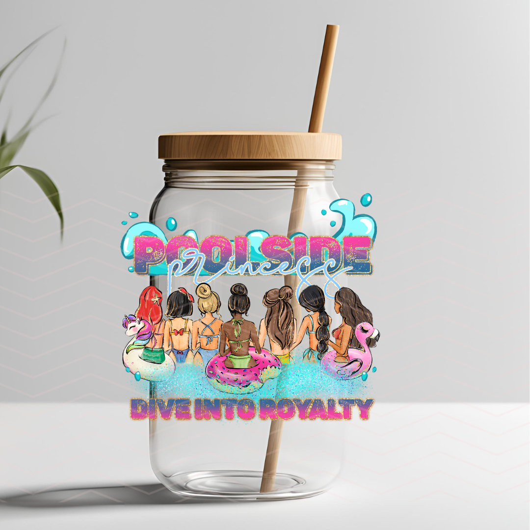 POOL SIDE PRINCESSES UVDTF DECAL