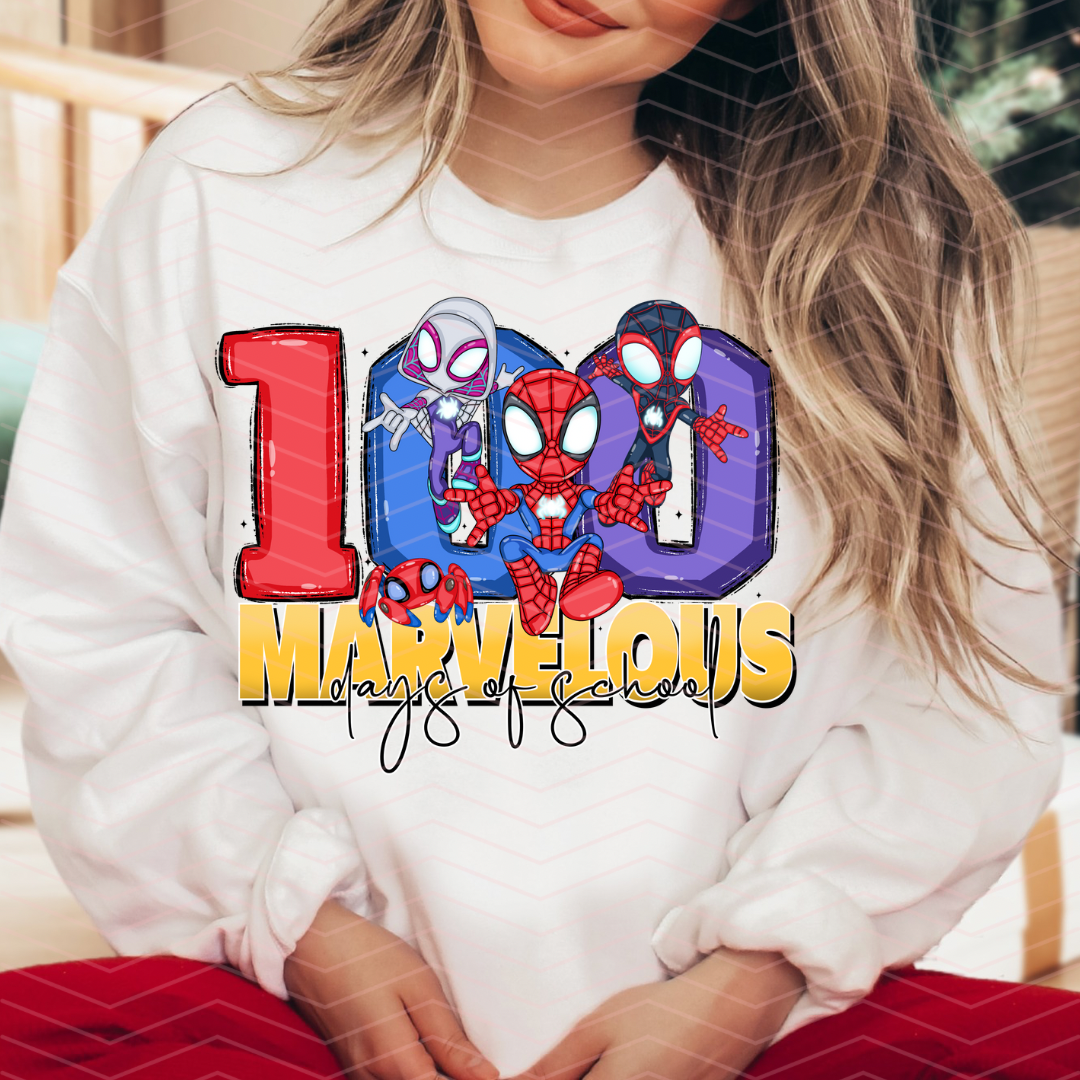 100 MARVELOUS DAYS OF SCHOOL DTF TRANSFERS