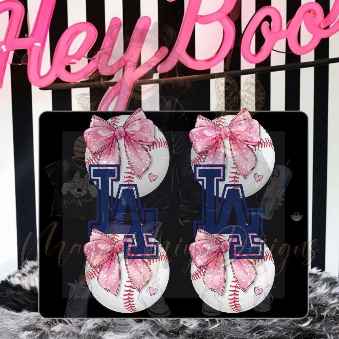 LA SLEEVES BASEBALL PINK PNG