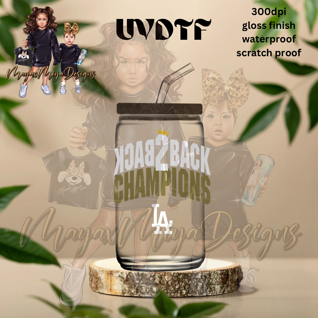 LA BACK 2 BACK CHAMPIONS V2 UVDTF DECAL