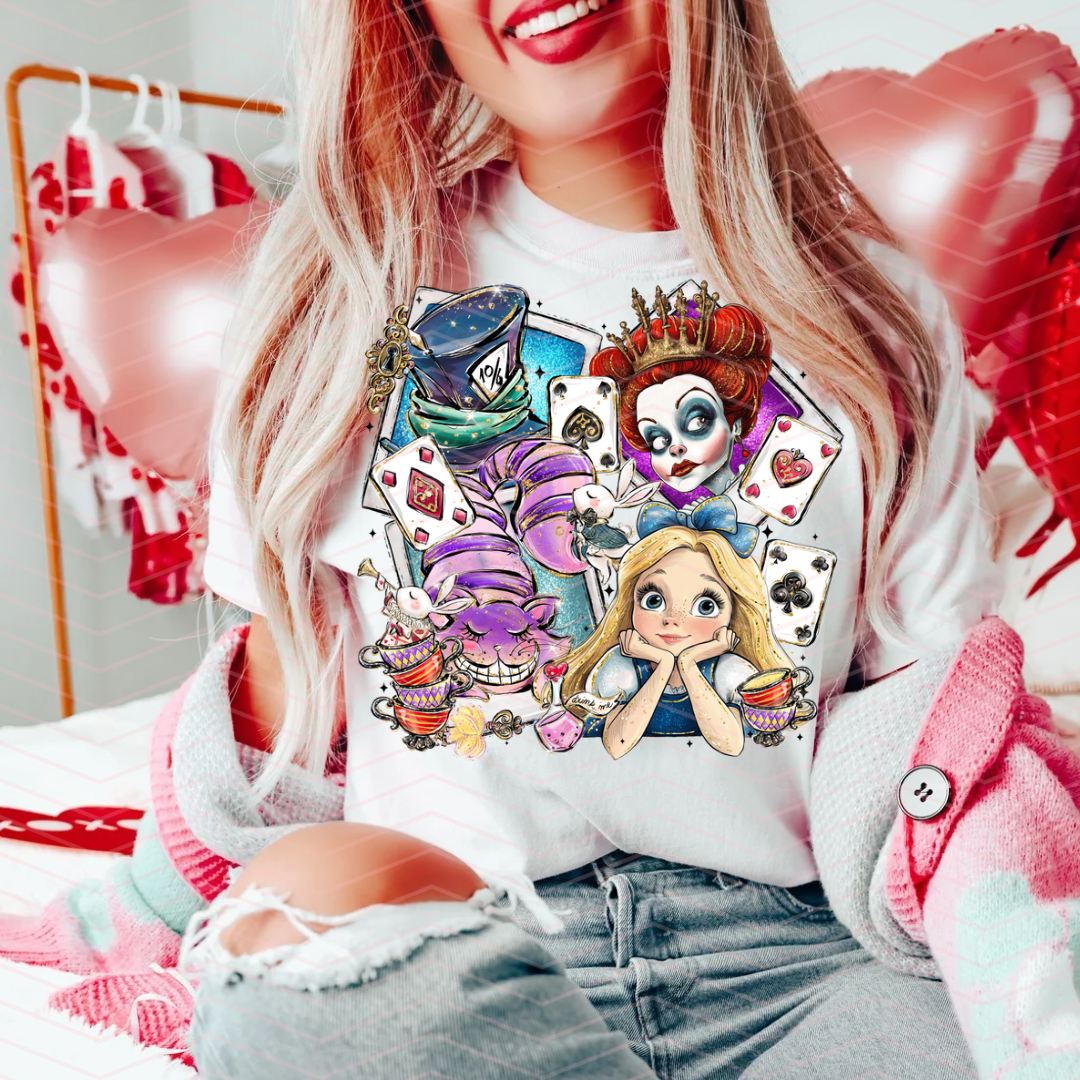 A IN WONDERLAND MASHUP DTF TRANSFERS