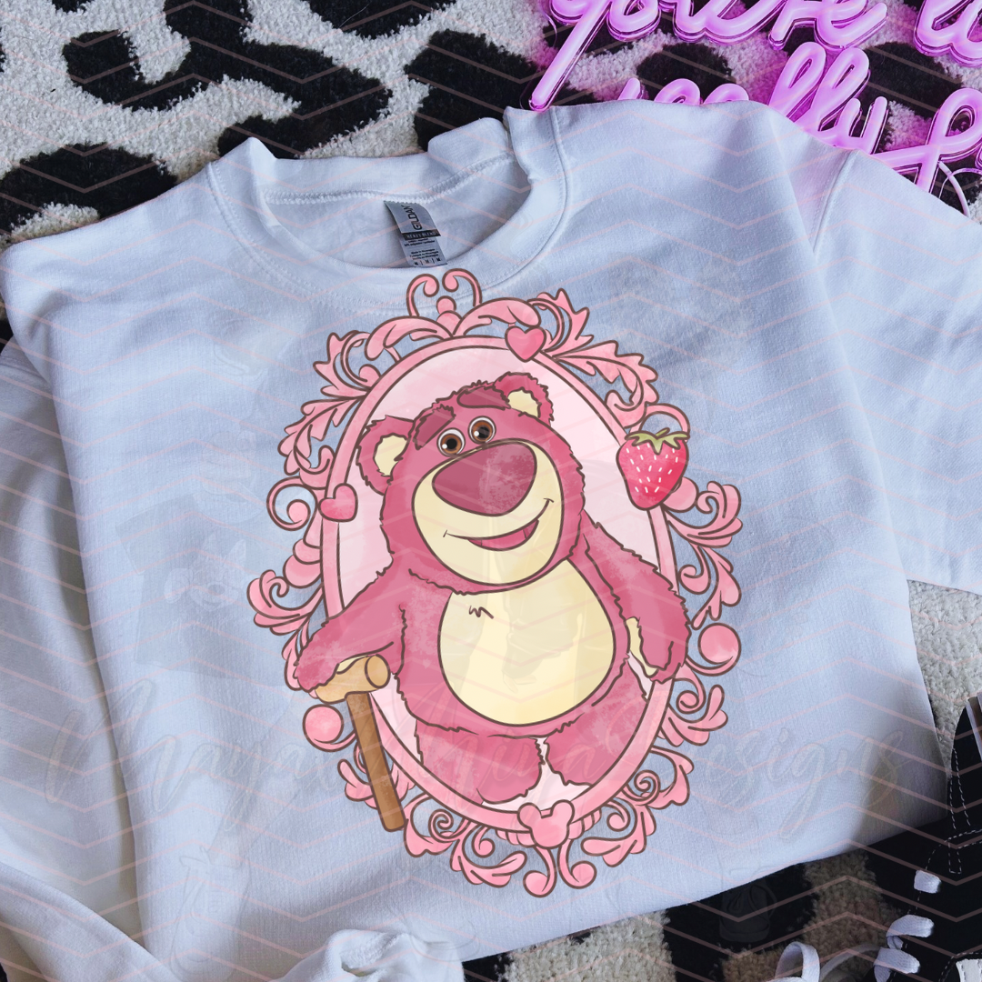 T STORY PINK BEAR DTF TRANSFERS