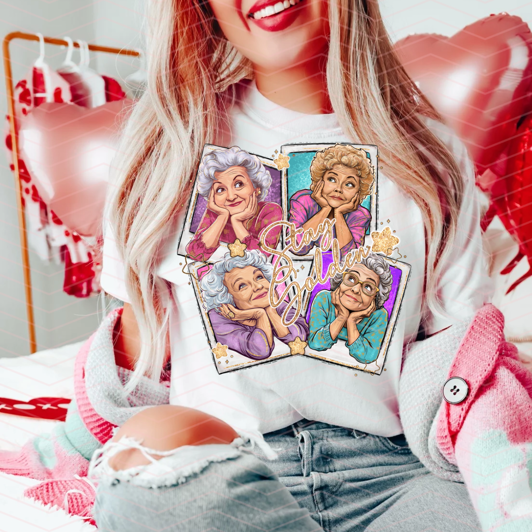 STAY GOLDEN MASHUP DTF TRANSFERS