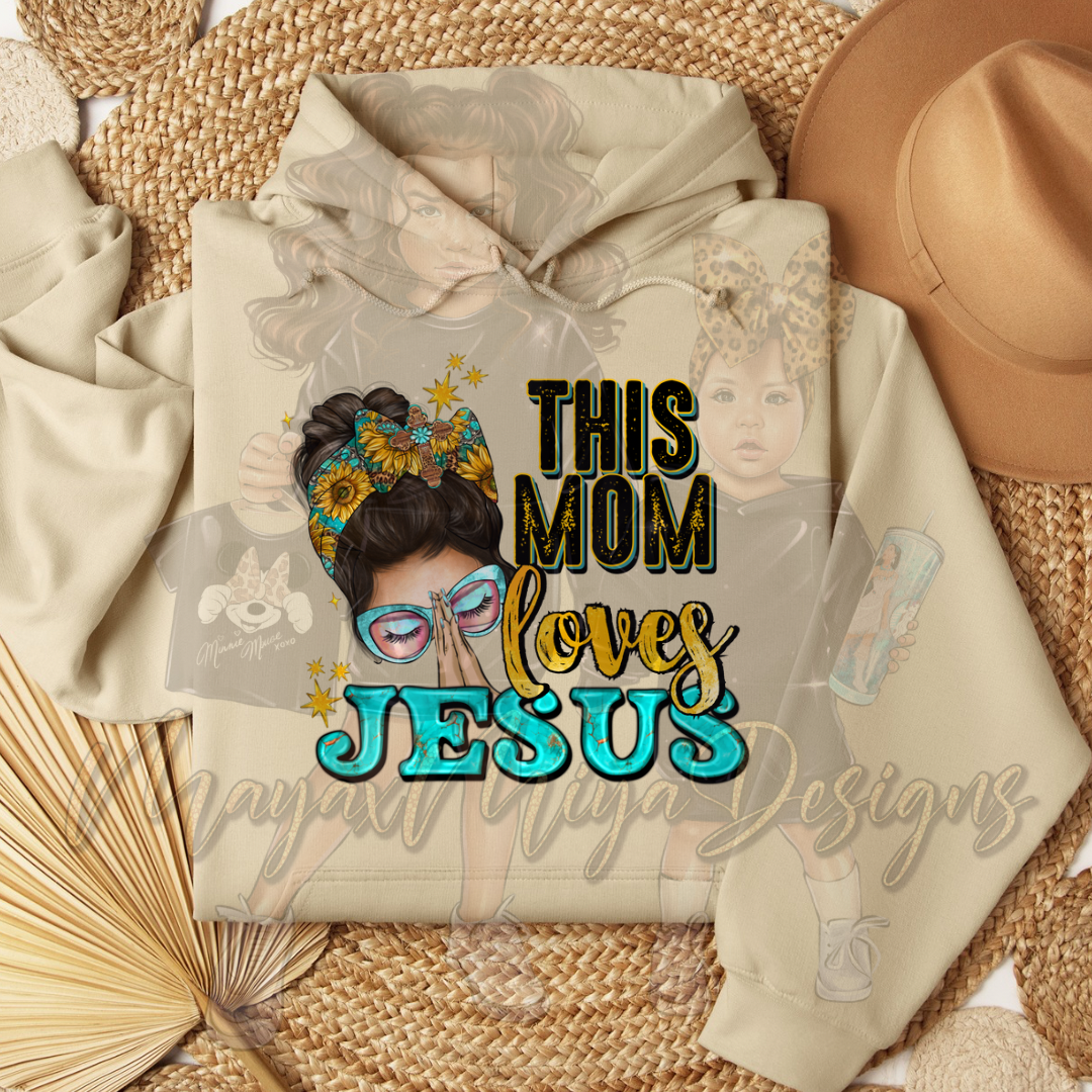 THIS MOM LOVES JESUS DTF TRANSFER