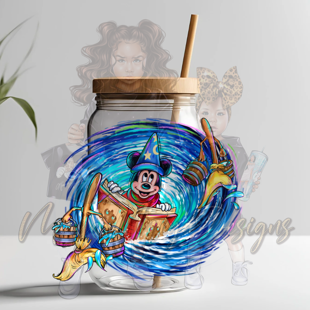 M MOUSE WATER WIZARD UVDTF DECAL