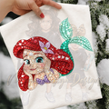 PRINCESS A RHINESTONES DTF TRANSFERS