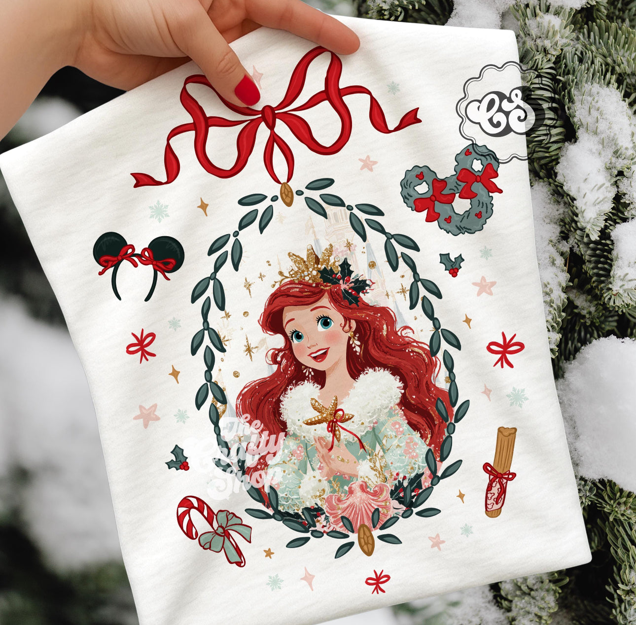 PRINCESS A XMAS DTF TRANSFERS