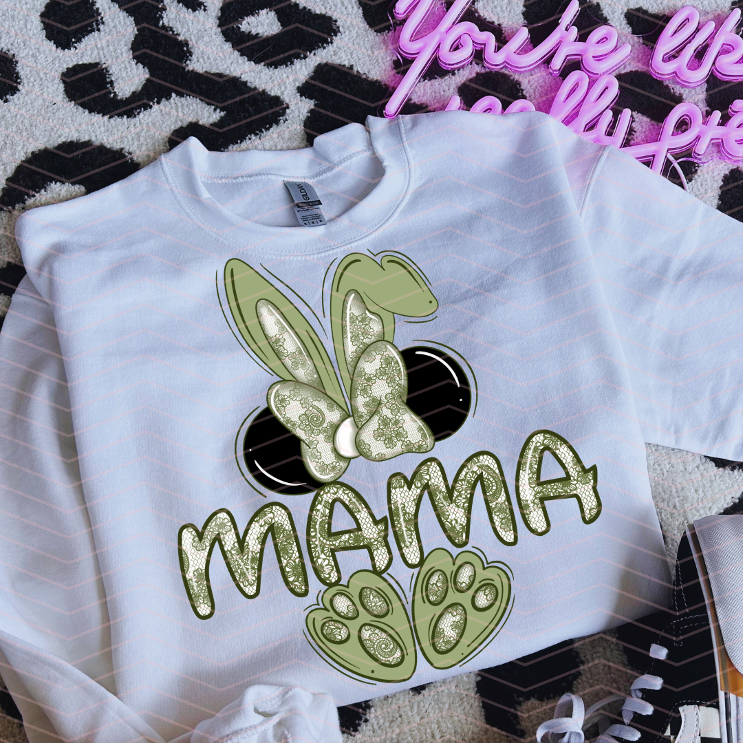 M MAMA DARK GREEN DTF TRANSFERS