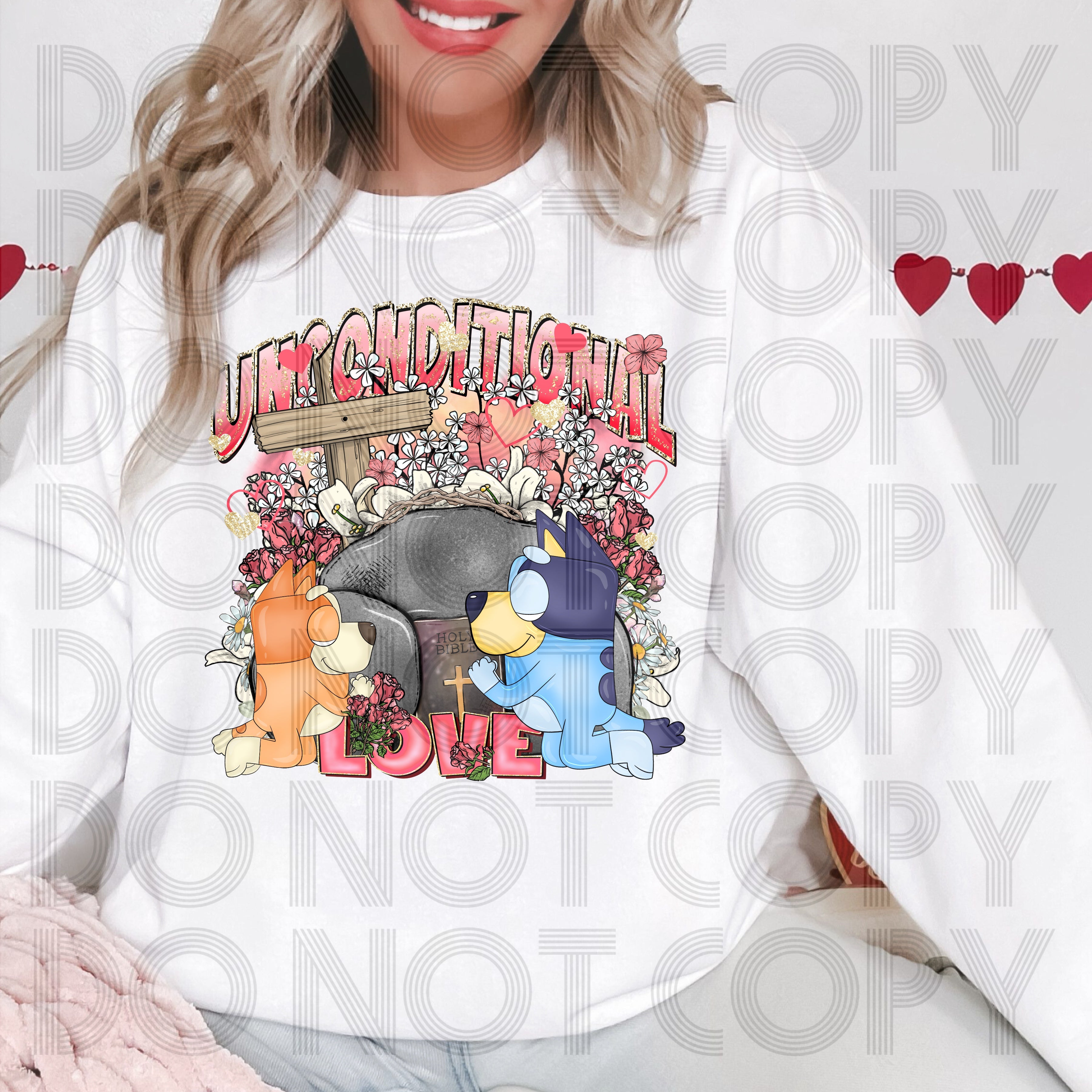 BLUE UNCONDITIONAL LOVE DTF TRANSFERS