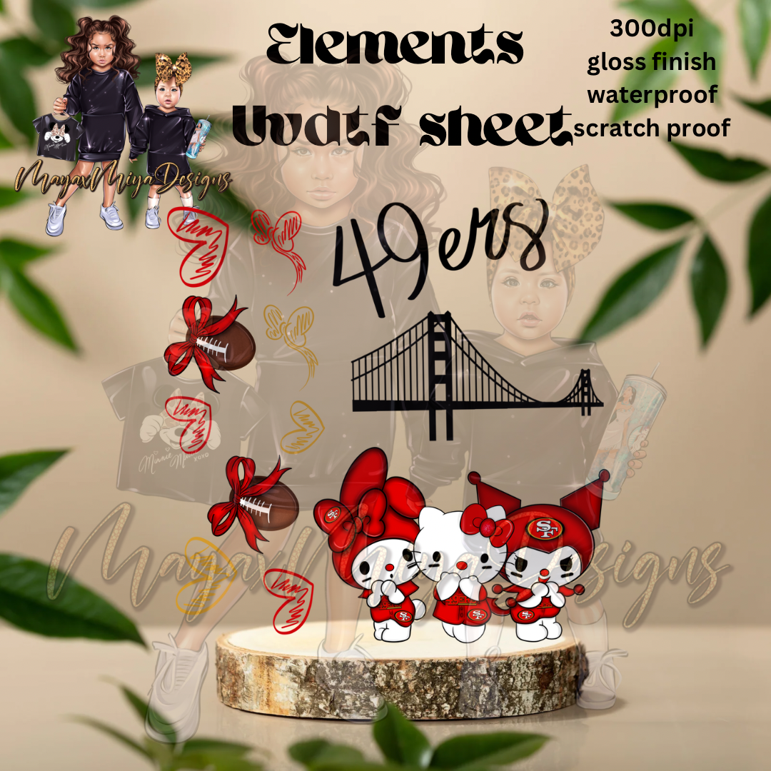 KAWAII SF 49 UVDTF ELEMENTS SHEET