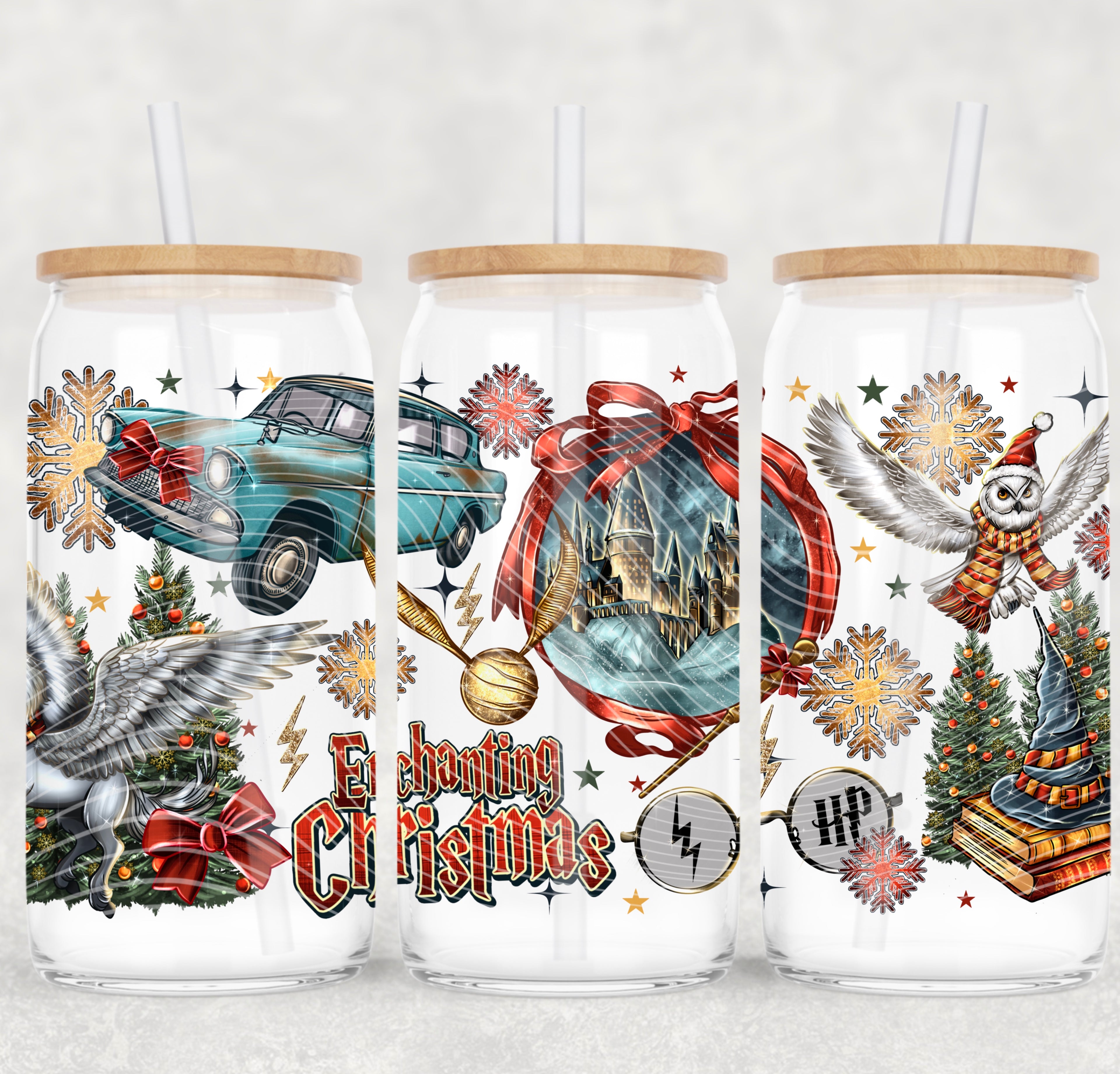 HP MERRY CHRISTMAS UVDTF WRAP
