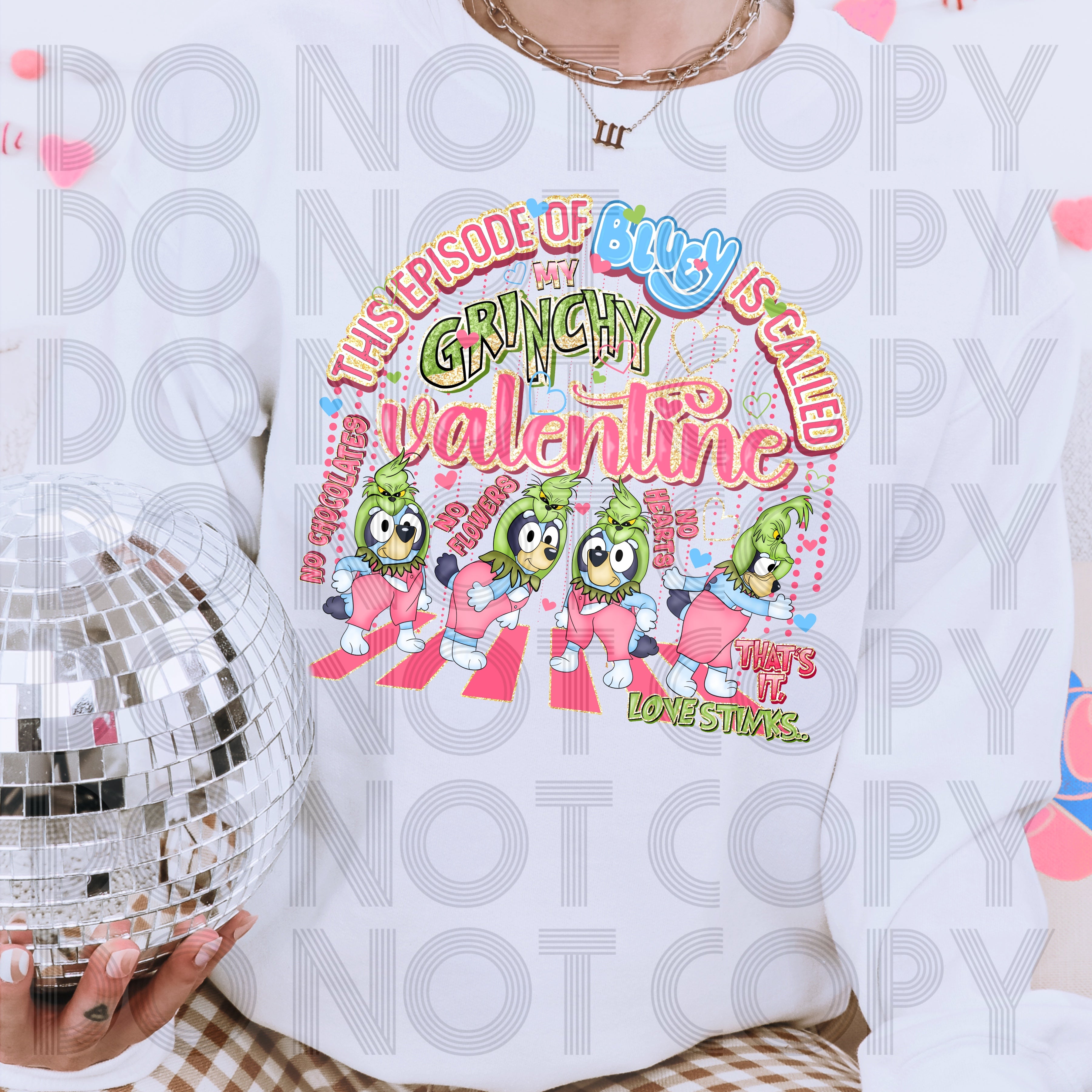 BLUE GRINCHY VALENTINE NO BG DTF TRANSFERS