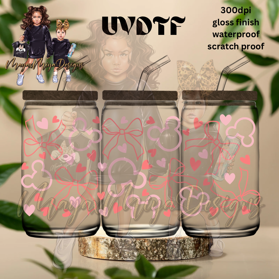 M MOUSE BOWS & HEARTS UVDTF WRAP