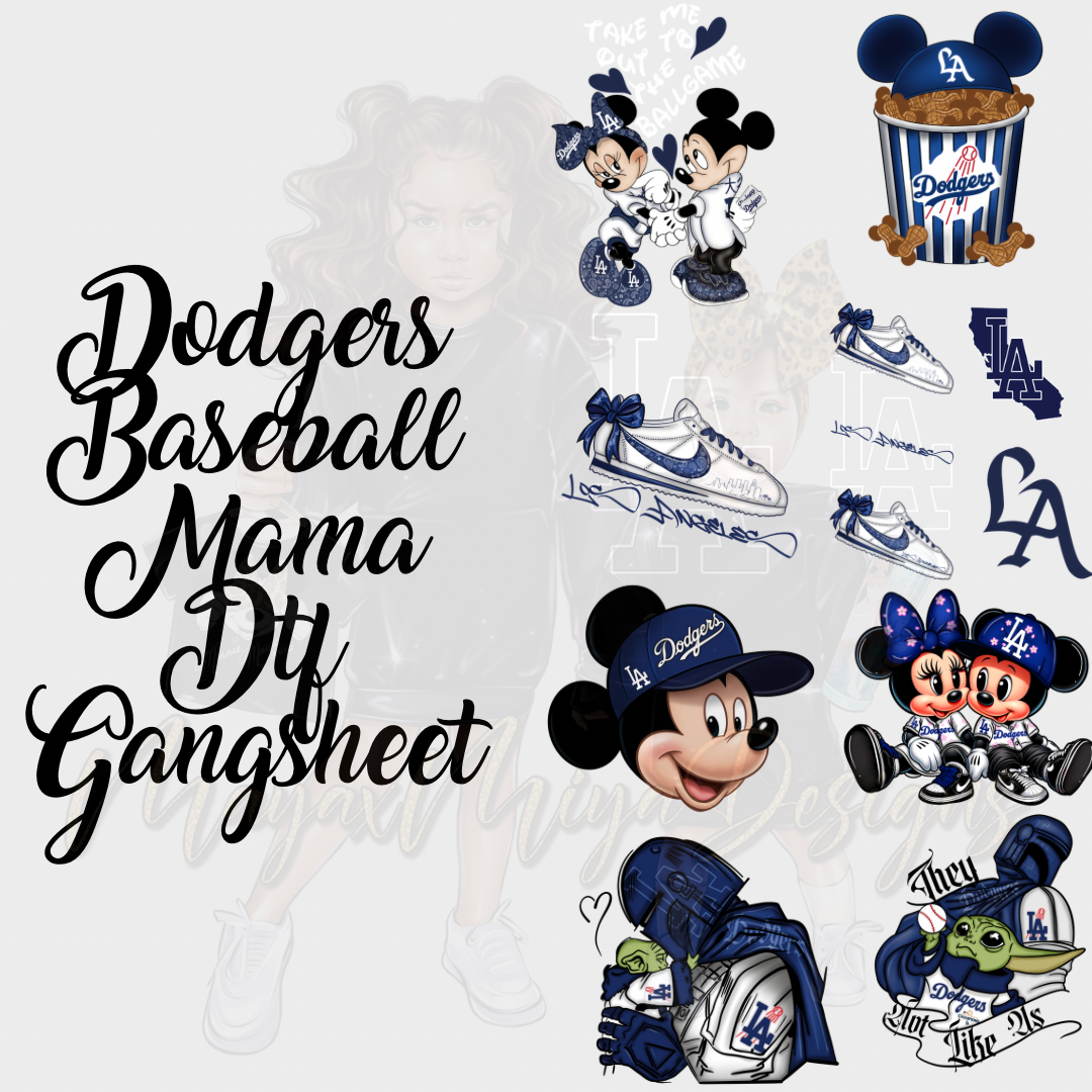 LAD INSPIRED BASEBALL DTF GANGSHEET