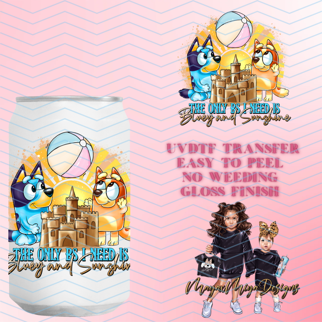 BLUE SUMMER UVDTF DECAL