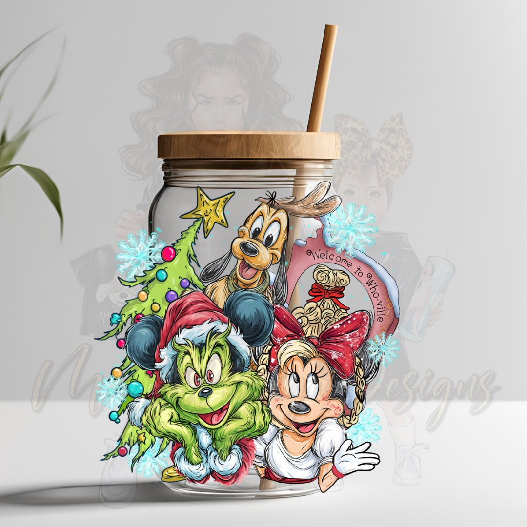 GRNCH M MOUSE & FRIENDS UVDTF DECAL