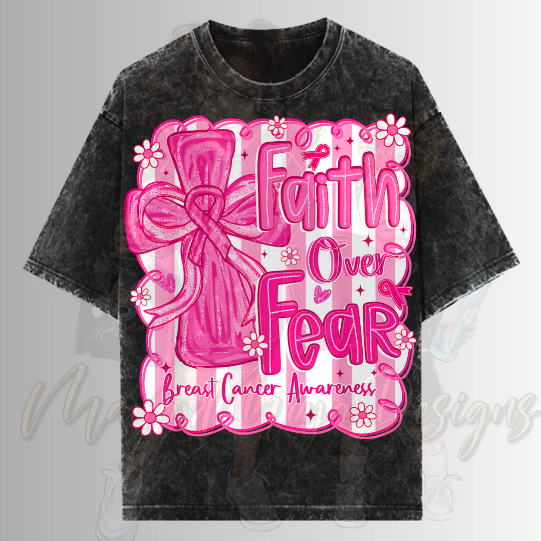 FAITH OVER FEAR BRST CNCER AWRENESS DTF TRANSFERS