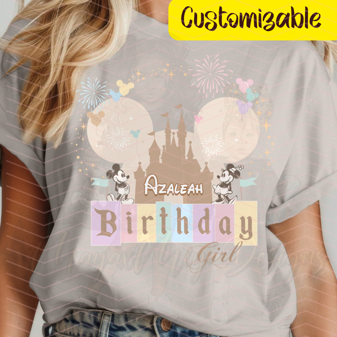 BIRTHDAY GIRL PERSONALIZE DTF TRANSFERS
