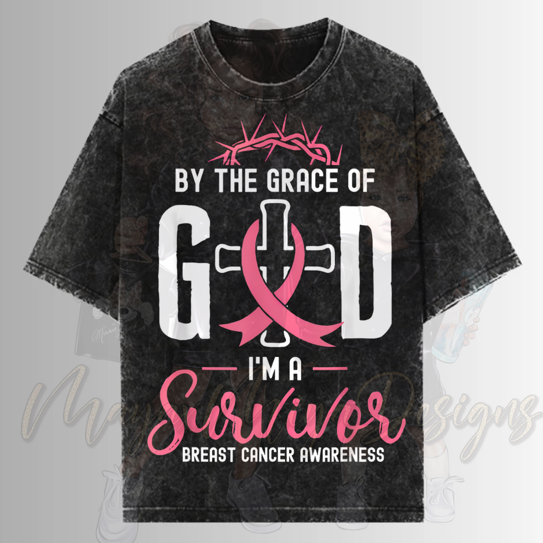BY THE GRACE OF GOD IMMA SURVIVOR BRST CNCER AWRENESS DTF TRANSFERS