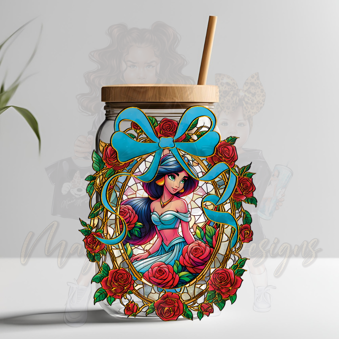 PRINCESS J RIBBONS & ROSES UVDTF DECAL