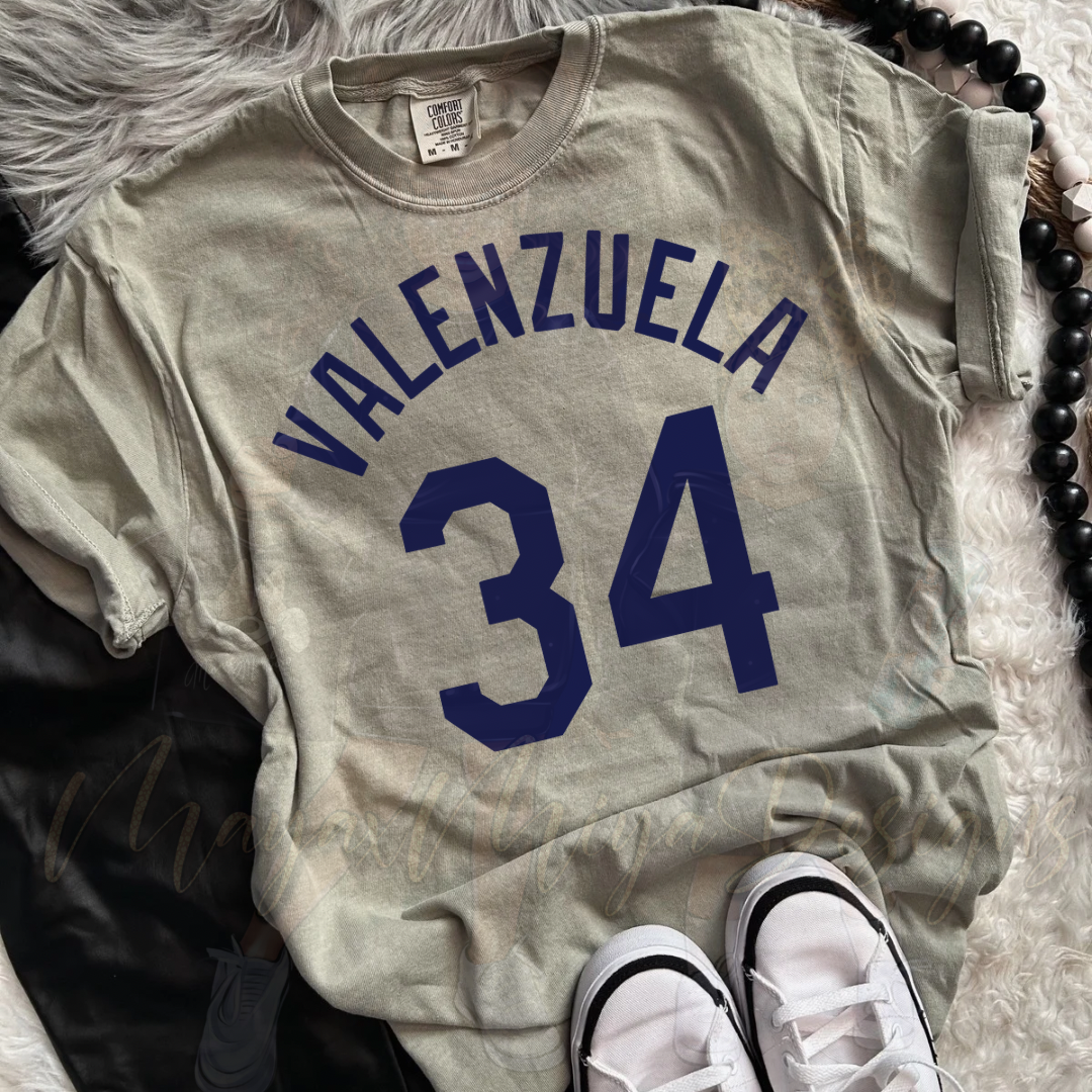 VALENZUELA #34 DTF TRANSFERS