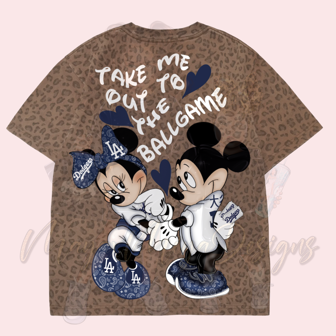 TAKE ME OUT THE THE BALLGAME CHEETAH TSHIRT
