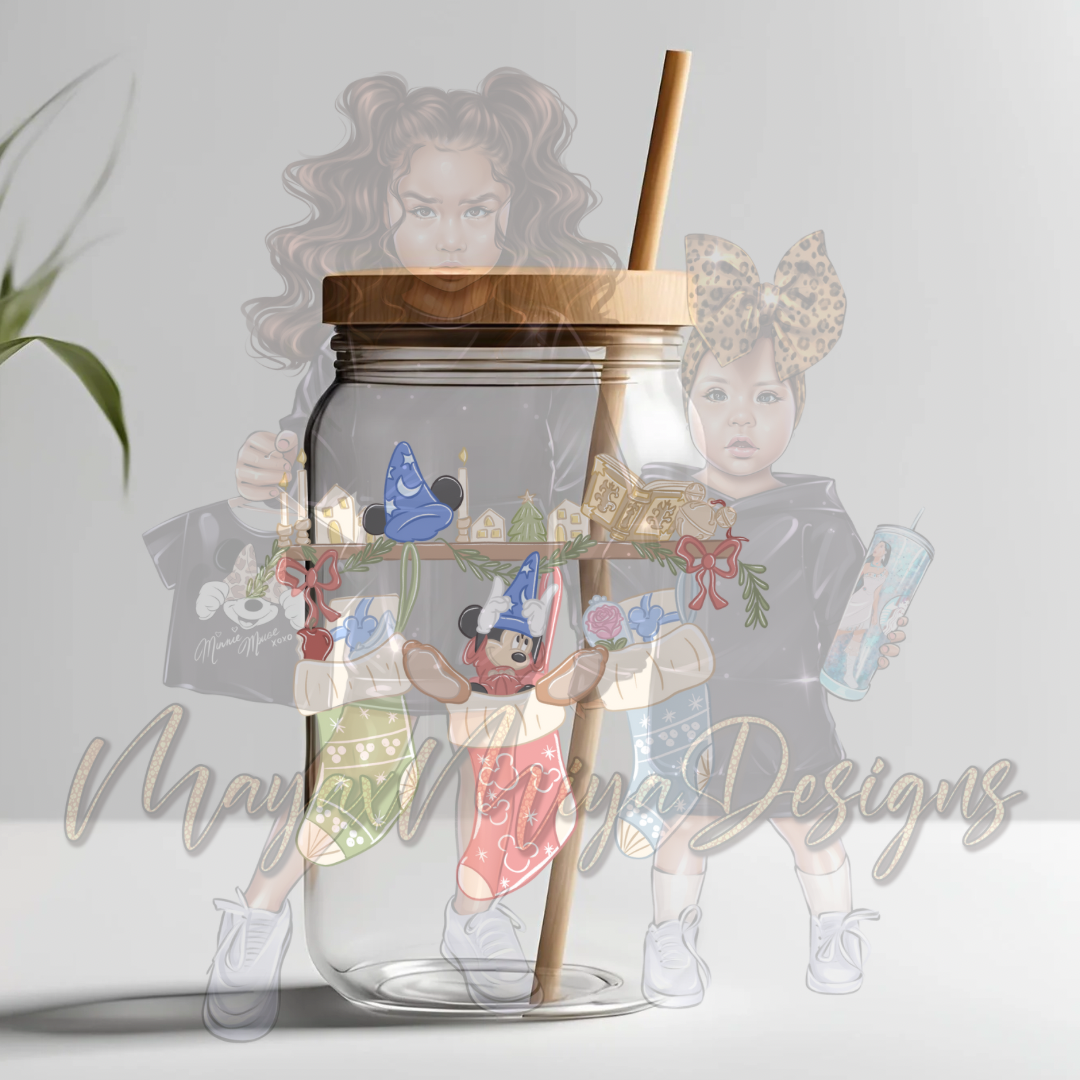 M MOUSE CHRISTMAS WIZARD UVDTF DECAL