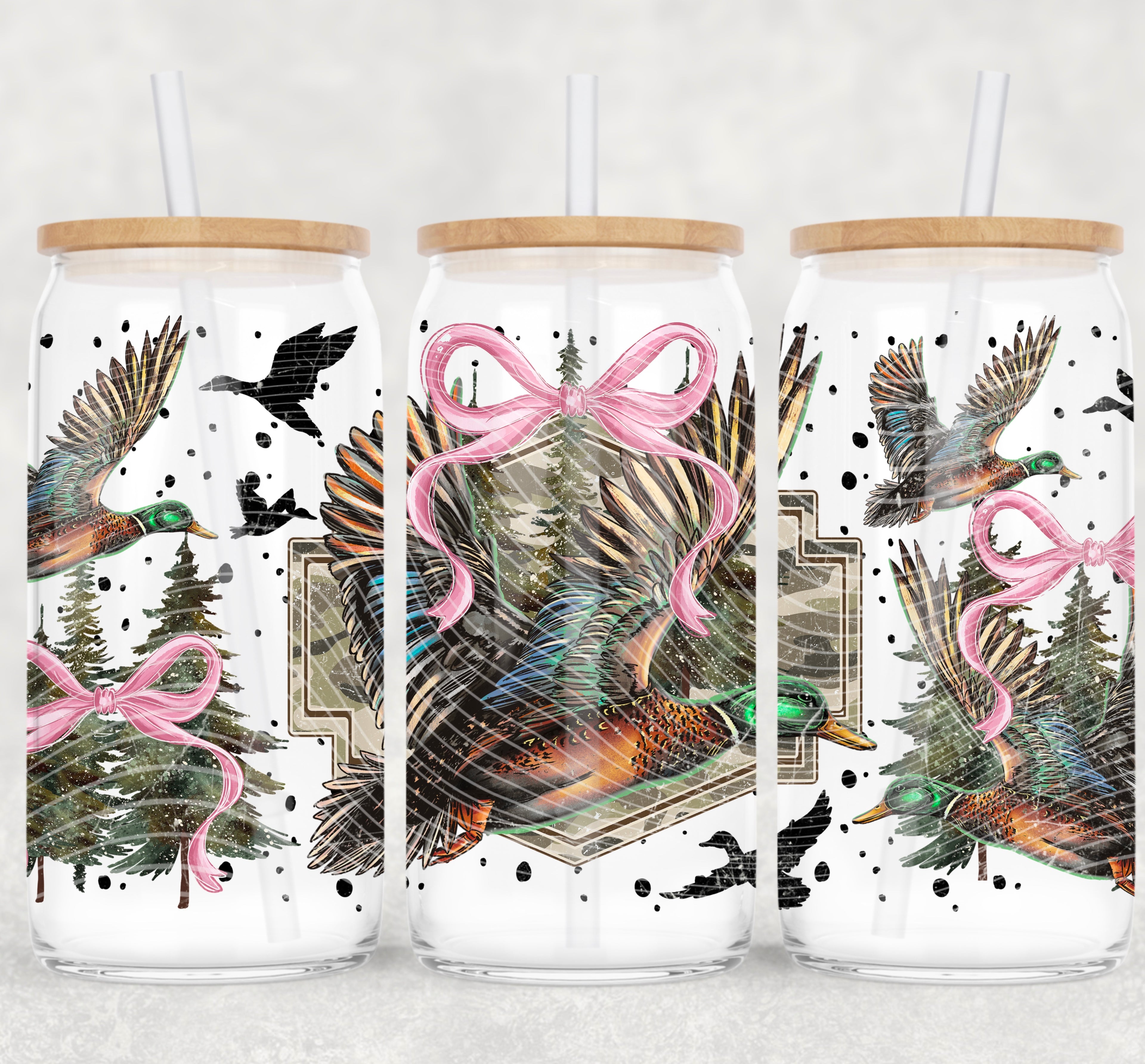 MAGICAL DUCK PINK RIBBON UVDTF WRAP