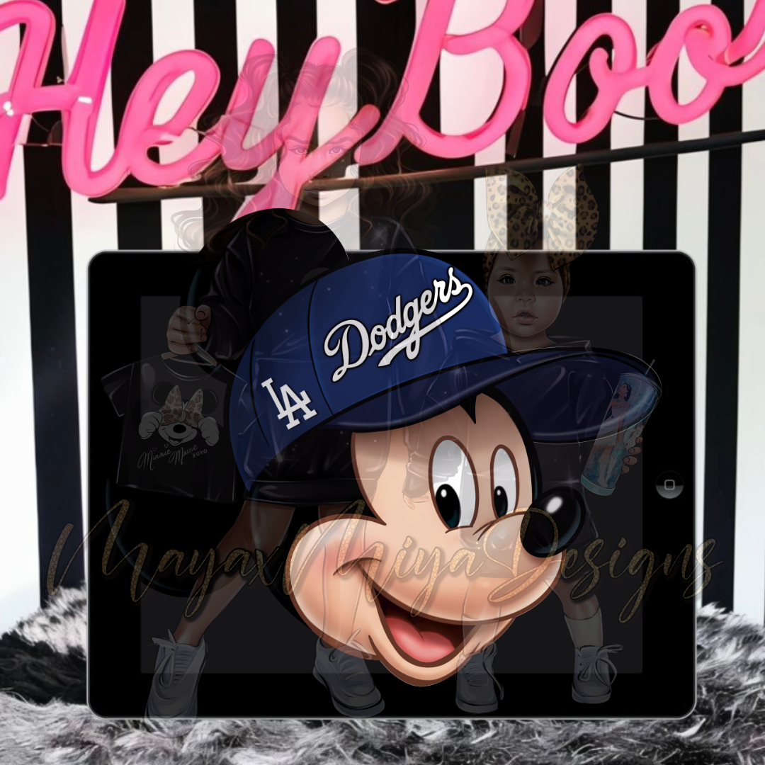 M MOUSE LAD BLU HAT PNG