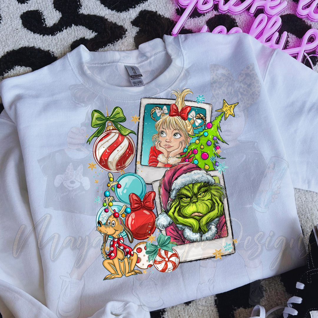 GRNCHY CHRISTMAS TIME W FRIENDS V2 DTF TRANSFERS