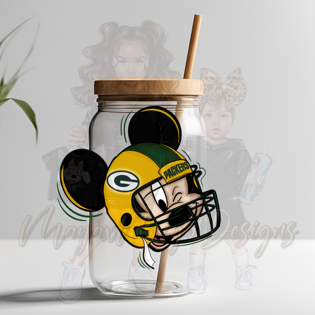 M BOY MOUSE GRNBAY PCKRS UVDTF DECAL