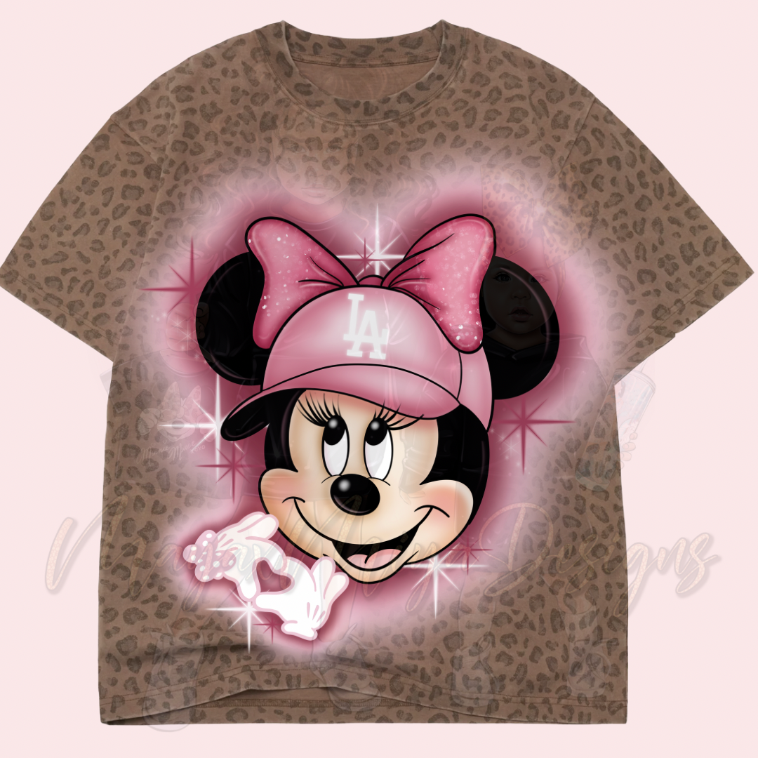 MMOUSE GIRL LAD PINK AIRBRUSH DTF TRANSFERS