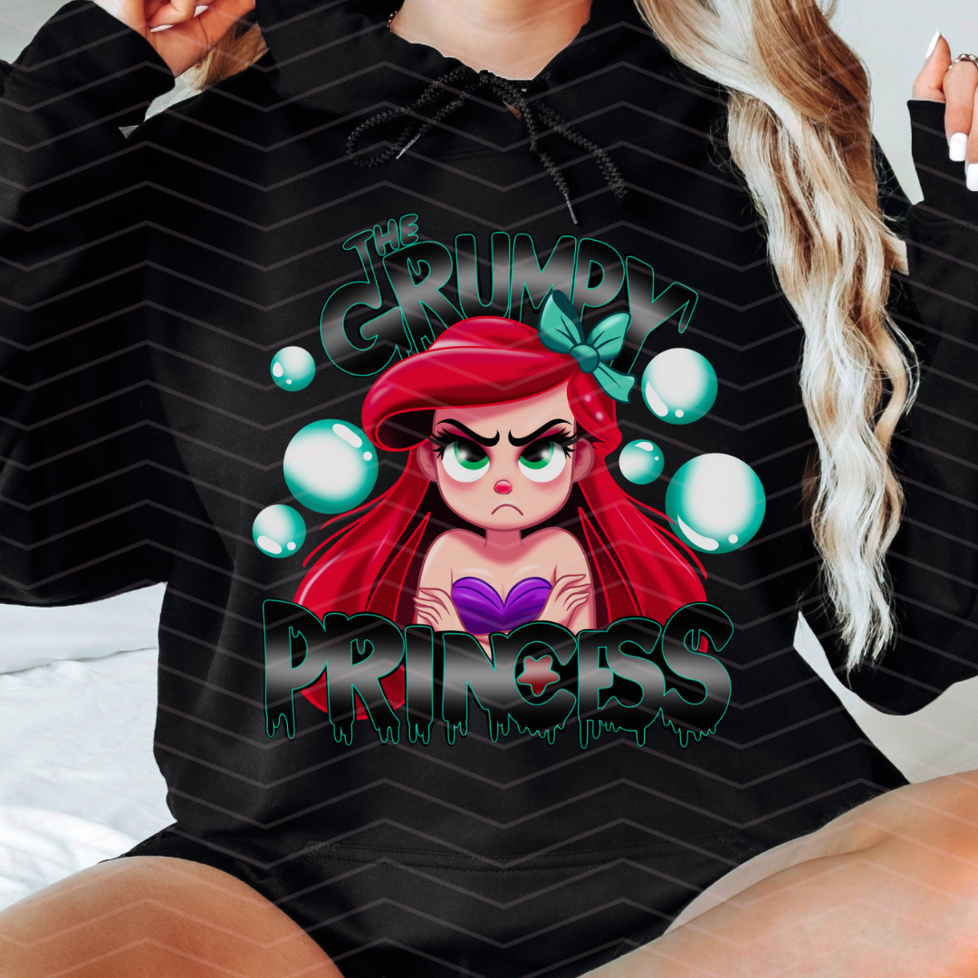 GRUMPY PRINCESS A BLACK DTF TRANSFER – MayaxMiyadesigns