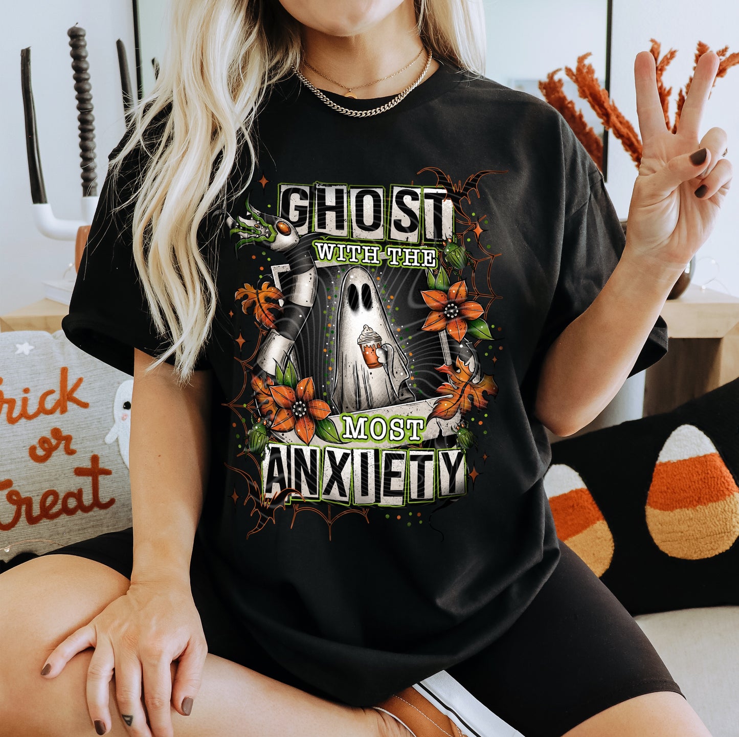 ANXIETY GHOST DTF TRANSFERS