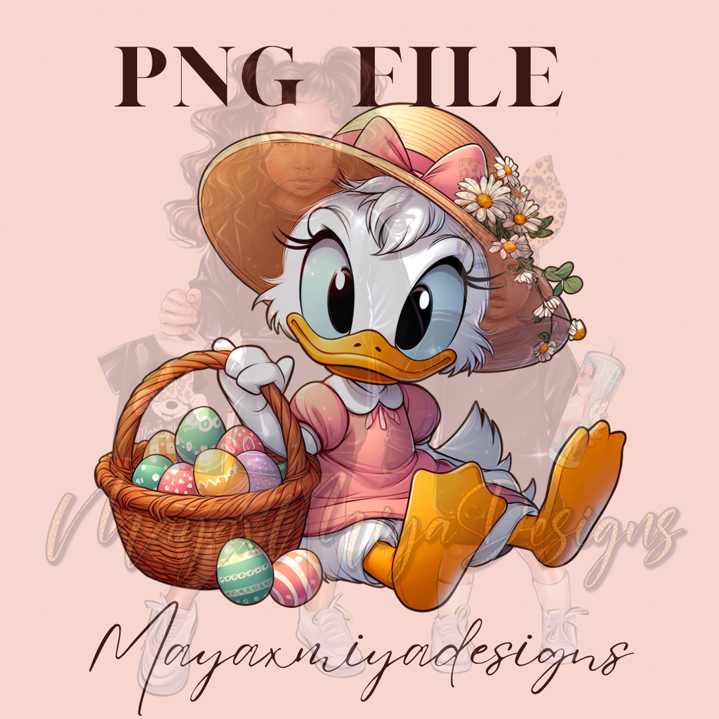 PNG EASTER GIRL DUCK