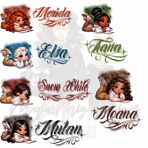 AIRBRUSH PRINCESS BUNDLE PNG