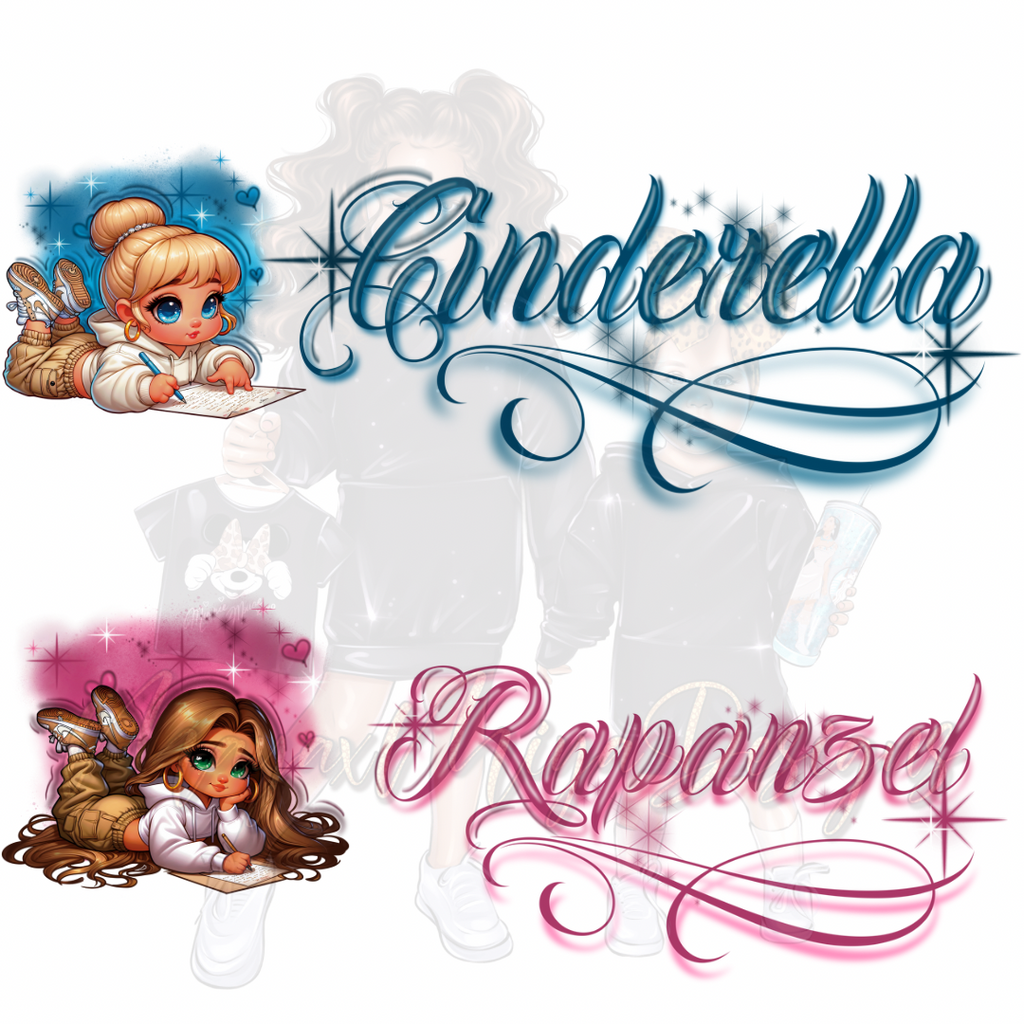 PRINCESS AIRBRUSH PREMADE DTF BUNDLE