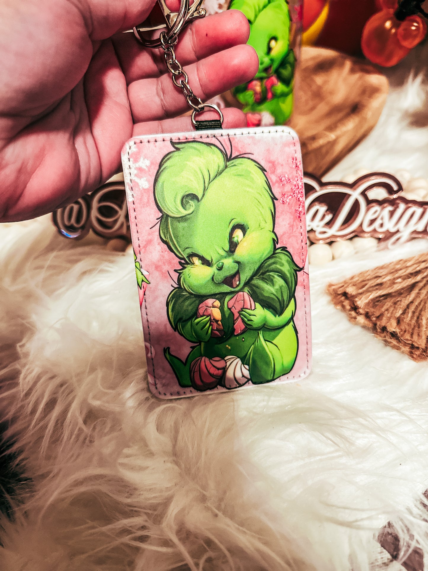 Grinchy Keychain Cardholder